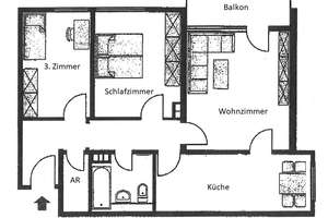 Neu sanierte 3 Zi.-ETW mit Balkon und Weitblick - Nähe Messe / Wohnung mieten – Die vollständige Adresse der Immobilie erhältst du vom Anbieter., 90471 Langwasser Nordwest, Nürnberg – Vorschaubild 7