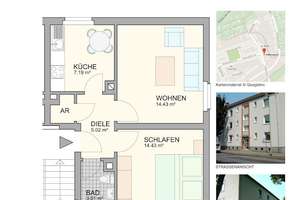 Gemütliche 2-Raum-Wohnung im Erdgeschoss! – Holdenweg 68, 45143 Altendorf, Essen – Vorschaubild 4
