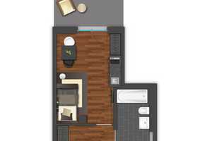Möbliertes 1-Zimmer-Apartment mit Balkon – Leopoldstraße 204b, 80804 München – Vorschaubild 5
