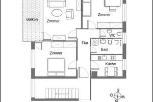Frisch sanierte 3-Zi.-Wohnung im 1. OG mit Balkon – Die vollständige Adresse der Immobilie erhältst du vom Anbieter., 79104 Herdern-Nord, Freiburg im Breisgau – Vorschaubild 13