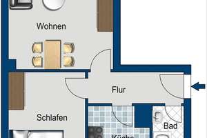 Gemütliche 1,5 Zimmer, frisch saniert – Techowpromenade 56, 13437 Wittenau, Berlin – Vorschaubild 2