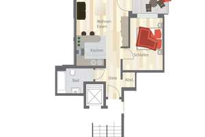 Traumhafte 2-Raum-ETW mit Balkon, Aufzug & Tiefgarage – Waldstraße 39, 4105 Zentrum-Nordwest, Leipzig – Vorschaubild 12