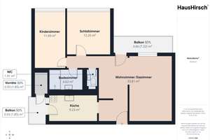 Kernsanierte 3,5-Zimmer-Wohnung mit zwei Balkonen und Feldrandlage in Ditzingen-Hirschlanden – Die vollständige Adresse der Immobilie erhältst du vom Anbieter., 71254 Ditzingen – Vorschaubild 30