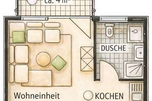 Attraktive 1-Zi.-Wohnung mit Balkon & PKW-Stellplatz – ideal für Singles/Studenten – Die vollständige Adresse der Immobilie erhältst du vom Anbieter., 1157 Briesnitz, Dresden – Vorschaubild 6