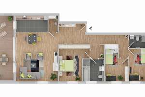 Neubau-Erdgeschosswohnung mit hochwertiger Ausstattung und Gartenanteil – 60598 Sachsenhausen-Süd, Frankfurt am Main – Vorschaubild 11