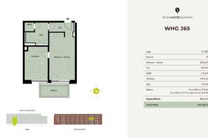 NEUES KAFFEEQUARTIER - 2 Zimmer-Wohnung mit Balkon – Johann-Jacobs-Straße 28, 28217 Überseestadt, Bremen – Vorschaubild 4