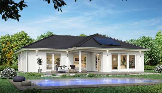 Bild von KFW 40 mit QNG Scanhaus Bungalow mit Grundstückshinweis in Friedrichsruhe