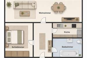 Großzügige 2-Zimmer-Dachgeschosswohnung mit 65 m² in Essen-Frohnhausen
