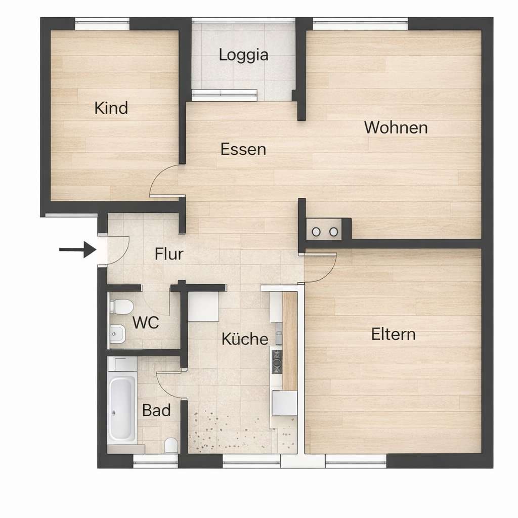 Immobilie in Bad Fallingbostel - Charmante 3-Zimmer-Wohnung - Bild 2