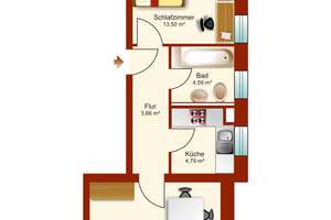 Schöne 2-Zimmer-Wohnung in Gründerzeitvilla – Die vollständige Adresse der Immobilie erhältst du vom Anbieter., 1159 Löbtau-Süd, Dresden – Vorschaubild 4