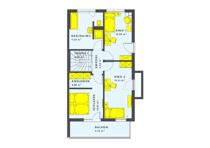 Familienfreundlicher Grundriss