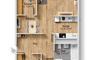 Familienfreundliche 4-Raum Wohnung mit Badewanne und Blick ins Grüne – Straße Usti nad Labem 65, 9119 Kappel, Chemnitz – Vorschaubild 14