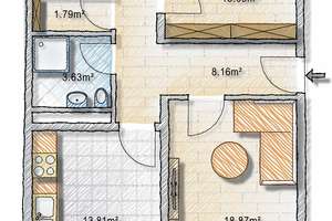 Stilvolle 3-Zimmer Wohnung mit Dachterrasse – Deisenhofener Straße 79d, 81539 Obergiesing, München – Vorschaubild 3