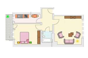 Neues Bad° Neuer Boden° Neues Wohngefühl° 2 Zimmer mit Balkon + separate Küche, guter Schnitt – Weißenburgstraße 67, 40476 Derendorf, Düsseldorf – Vorschaubild 17