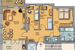 Tolle 4-Zimmerwohnung im beliebten Dresden Striesen – Die vollständige Adresse der Immobilie erhältst du vom Anbieter., 1277 Striesen-Ost, Dresden – Vorschaubild 9