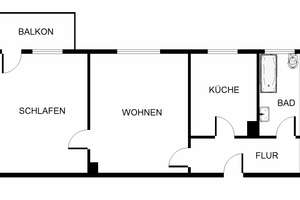 Überzeugen Sie sich selbst: Schöne renovierte 2-Raum Wohnung mit Tageslichtbad + Balkon! – Im Westerbruch 73, 45327 Katernberg, Essen – Vorschaubild 2