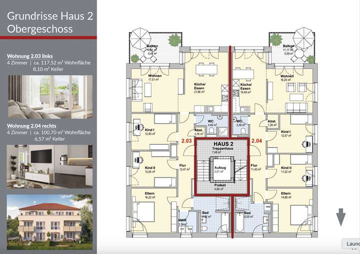 Grundrisse Haus 2 OG