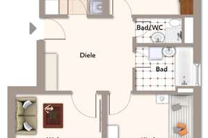 Einziehen und wohlfühlen...renovierte 3-Zi.-ETW mit Balkon und TG-Stellplatz in ER-Büchenbach – Die vollständige Adresse der Immobilie erhältst du vom Anbieter., 91056 Steinforst, Erlangen – Vorschaubild 2