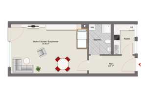 Leben in der Innenstadt  - tolle 1-Zimmer-Wohnung beim Thorbräu – Augsburg – Vorschaubild 6