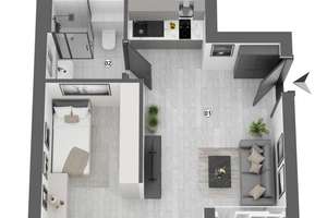 Studentenapartment am Leonardo-Campus inkl. Stellplatz und Einbauküche – Steinfurter Straße 114, 48149 Sentrup, Münster – Vorschaubild 12