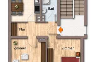 Freundliche und gutgeschnittene 2-Zimmer-Wohnung  in Kiel-Blücherplatz, vermietet. – Waitzstraße 20, 24105 Blücherplatz, Kiel – Vorschaubild 16