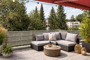 Selten in Zehlendorf: Große Dachterrasse mit grünem Ausblick