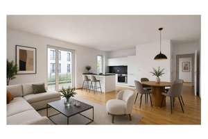 Gehobener Wohnkomfort im Grünen: Neuwertiges 3-Zimmer-Designobjekt mit sonniger Terrasse und EBK