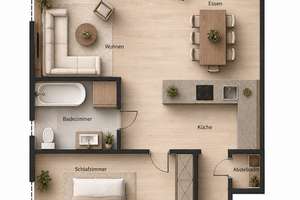 Wohnen mit Weitblick: 2-Zimmer-Neubau-Erstbezug mit Panoramaausblick, Balkon, Aufzug & Tiefgarage – Die vollständige Adresse der Immobilie erhältst du vom Anbieter., 97475 Zeil am Main – Vorschaubild 6