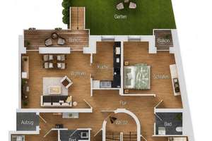 FAMILIENWOHNUNG AM ARTHUR-BRETSCHNEIDER-PARK | 4 Zimmer, Garten, 2 Balkone und pures Wohnglück – Die vollständige Adresse der Immobilie erhältst du vom Anbieter., 4129 Eutritzsch, Leipzig – Vorschaubild 3