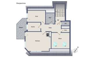 Gut geschnittene 3-Zimmer-Wohnung mit Balkon und 2 Stellplätzen  – Die vollständige Adresse der Immobilie erhältst du vom Anbieter., 70569 Dachswald, Stuttgart – Vorschaubild 19