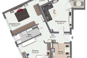 Möblierter Wohntraum- Nur noch einziehen und wohlfühlen in Hannovers Südstadt! – Die vollständige Adresse der Immobilie erhältst du vom Anbieter., 30171 Südstadt, Hannover – Vorschaubild 14