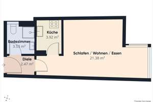 Kompakt, hell und gut geschnitten – Appartement in beliebter Lage von Regensburg – Die vollständige Adresse der Immobilie erhältst du vom Anbieter., 93049 Westenviertel, Regensburg – Vorschaubild 11