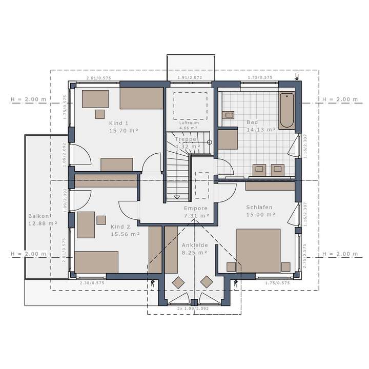 Grundriss Obergeschoss