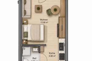 Möbliertes Mikroapartment in Berlin – Attraktive Kapitalanlage mit sofortigen Mieteinnahmen – Die vollständige Adresse der Immobilie erhältst du vom Anbieter., 10319 Friedrichsfelde, Berlin – Vorschaubild 5