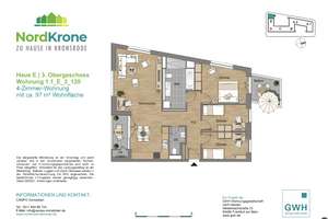 Neubau-Gebiet Hannover Kronsrode: Einbauküche, Balkon + Loggia, Fußbodenheizng, Gäste-WC, Keller, TG – Kattenbrookstrift 59, 30539 Bemerode, Hannover – Vorschaubild 14
