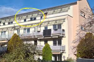 Helle 2-Zimmer Dachgeschosswohnung mit großem Süd-Balkon in Karlsruhe -  Rüppurr – Am Rüppurrer Schloss 32, 76199 Rüppurr, Karlsruhe – Vorschaubild 1