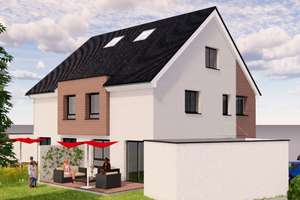 Doppelhaushälfte mit Keller inkl. Grundstück, KfW 40,  Energieklasse A+ mit PV-Anlage, Wärmepumpe