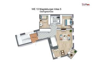 Moderne DG-Wohnung mit Wärmepumpe, Einbauküche, Geschirrspüler und Balkon mit Weitblick – Magdeburger Allee 5, 99086 Andreasvorstadt, Erfurt – Vorschaubild 16