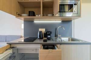 Perfekte Kapitalanlage! Bezugsfreies möbliertes Studio im Fritz Tower Berlin mit grandiosem Ausblick – Lehrter Straße 24 B, 10557 Moabit, Berlin – Vorschaubild 6