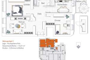 Kapitalanleger-Schmuckstück! Kompakte 3 Zimmer in der Südvorstadt! Erstbezug aus 2016! – Bernhard-Göring-Straße 110, 4275 Südvorstadt, Leipzig – Vorschaubild 3