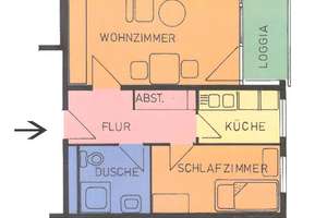 Single Wohnung mi gutem ÖPNV Anschluß – 34132 Oberzwehren, Kassel – Vorschaubild 2