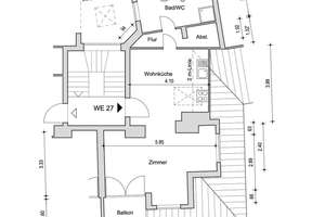 Bezugsfreie, großzügige 1-Zimmer-Altbauwohnung im Dachgeschoss mit schönem Balkon und Wohnküche! – Kurfürstenstraße 57, 12105 Mariendorf, Berlin – Vorschaubild 17