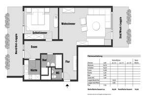 VON PRIVAT: 2,5 Zimmerwohnung in Sachsenhausen-Süd mit Schwimmbad und Sauna