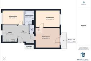 75 m² Eigentumswohnung mit Aufzug, Balkon, Einbauküche und Stellplatz in zentraler Lage – Die vollständige Adresse der Immobilie erhältst du vom Anbieter., 55543 Bad Kreuznach – Vorschaubild 13