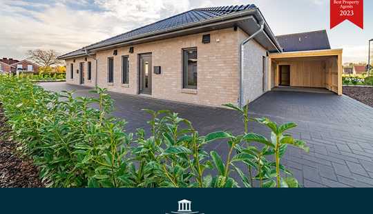 Bild von Idealer Altersruhesitz! Schlüsselfertige Neubau-Bungalow E01 mit Terrasse und Gartenanlage in ruhige