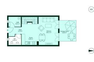 Reihenmittelhaus mit südlicher Dachterrasse und Garage – Tourcoingstraße 12a, 46240 Eigen, Bottrop – Vorschaubild 9