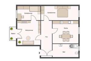 Charmant, praktisch, gemütlich: 3 Zimmer mit Balkon in Chemnitz – Marktsteig 4, 9126 Bernsdorf, Chemnitz – Vorschaubild 9