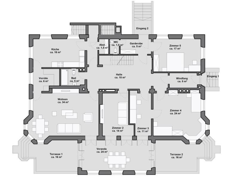 Grundriss Hochparterre