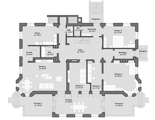 Grundriss Hochparterre