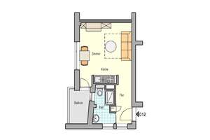 Modernisierte 1-Zimmerwohnung – Die vollständige Adresse der Immobilie erhältst du vom Anbieter., 70469 Hohe Warte, Stuttgart – Vorschaubild 8